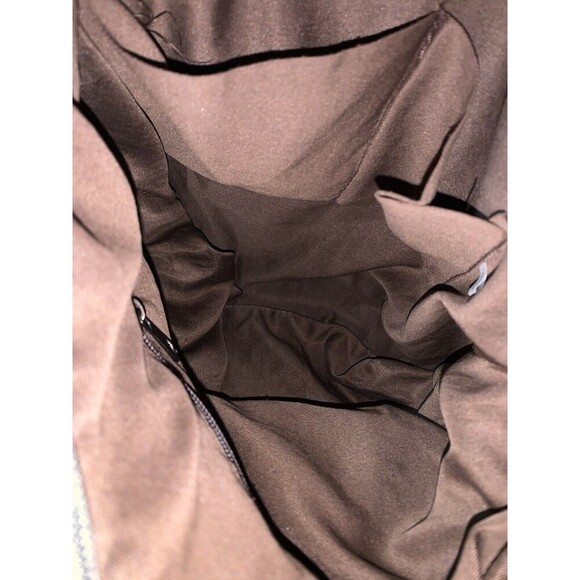 CANVAS Women’s Shoulder Bag Tote Grey Large Pockets With Zippers Leisure 32X35” - Picture 4 of 4